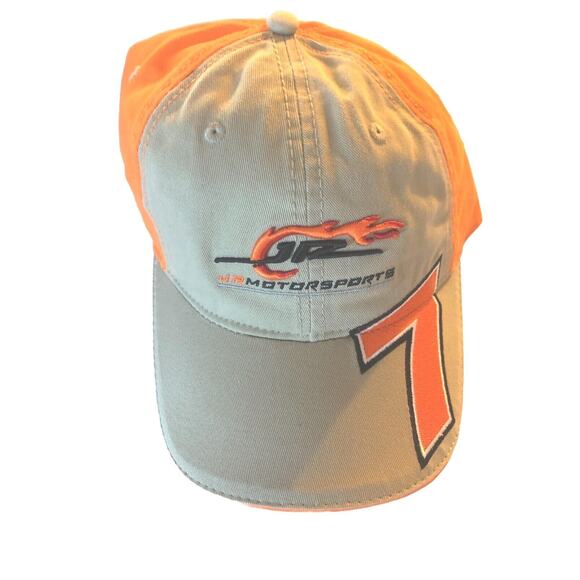 Nascar Racing JR Motorsports Hat #7 Chase Logo Golf Baseball Cap Tan Orange - Picture 1 of 1